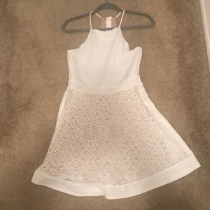 Only Worn Once! White mini dress!
